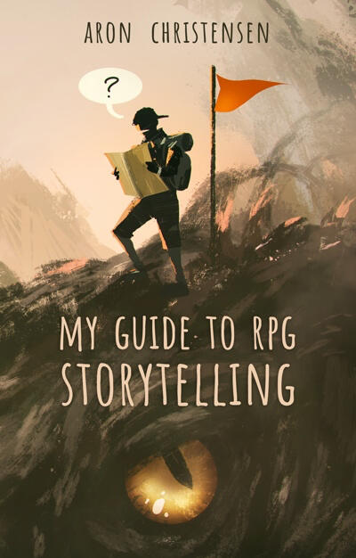 Image: Flat graphic of the cover of My Guide to RPG Storytelling